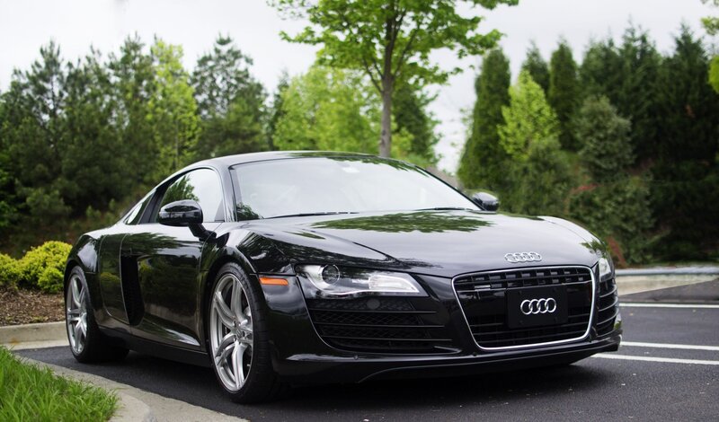 Black Audi R8 sports car