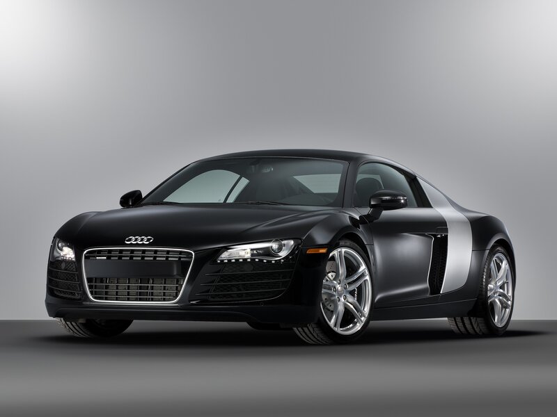 Black Audi R8 sports car