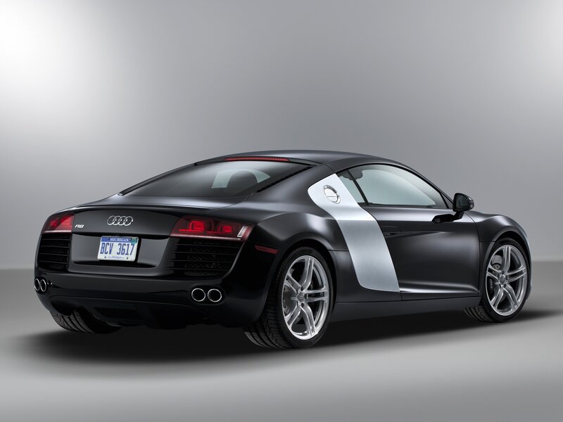 Black Audi R8 sports car