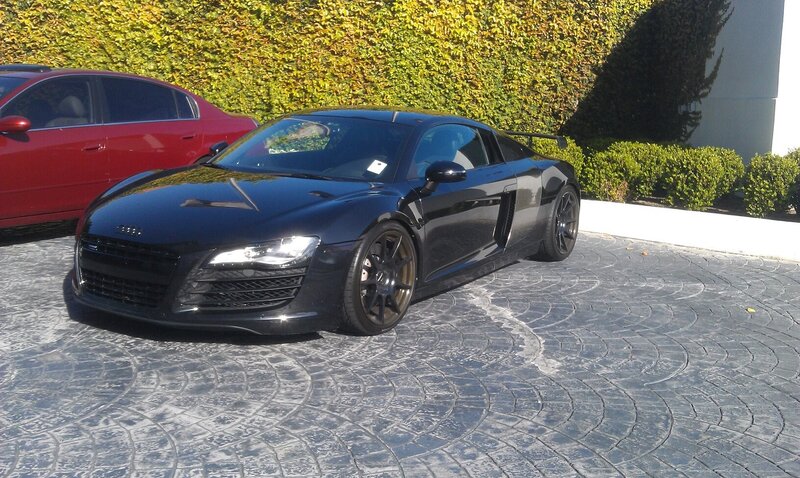 Black Audi R8 sports car