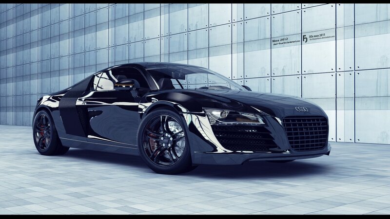 Black Audi R8 sports car
