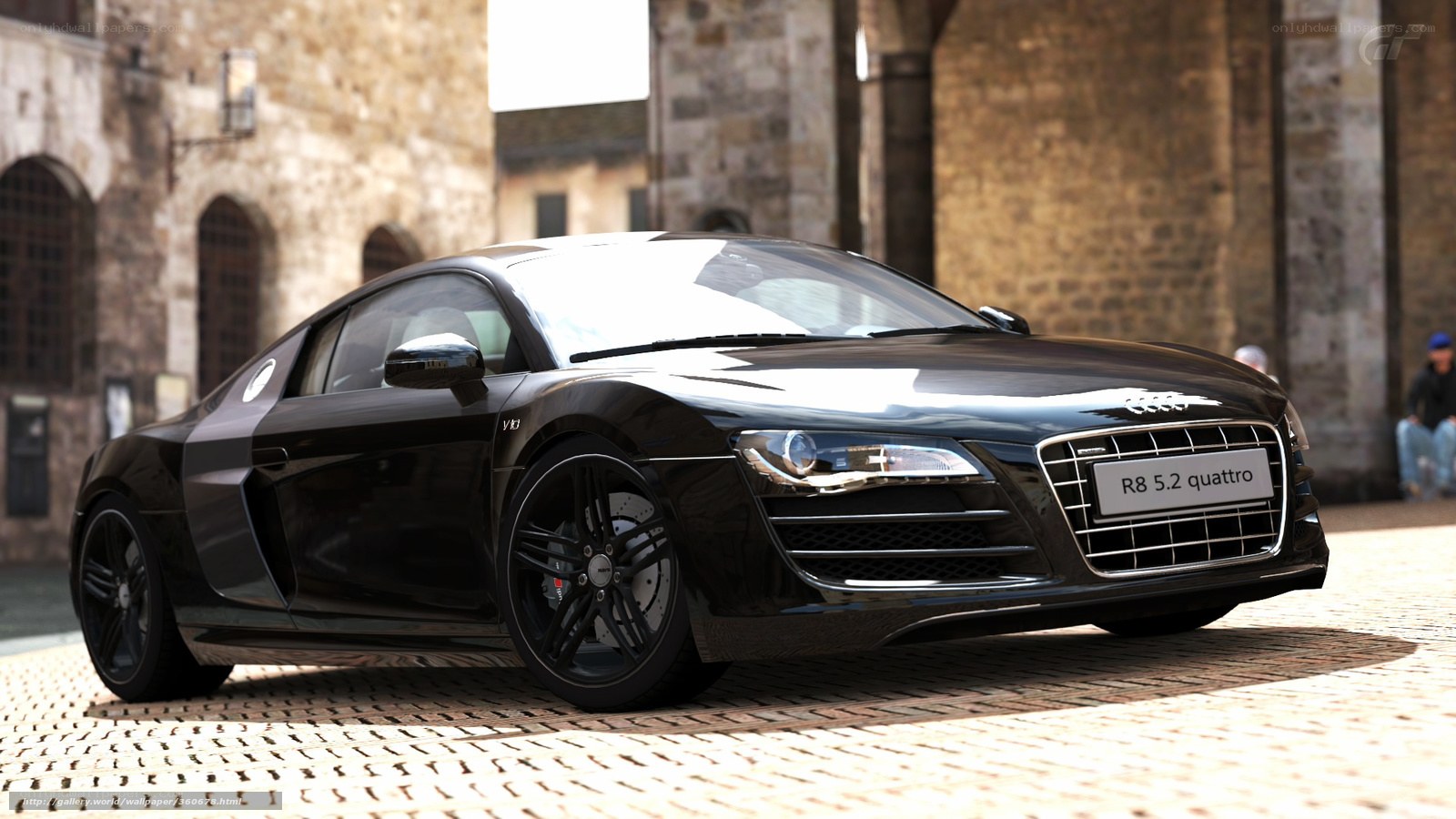 Black Audi R8 sports car
