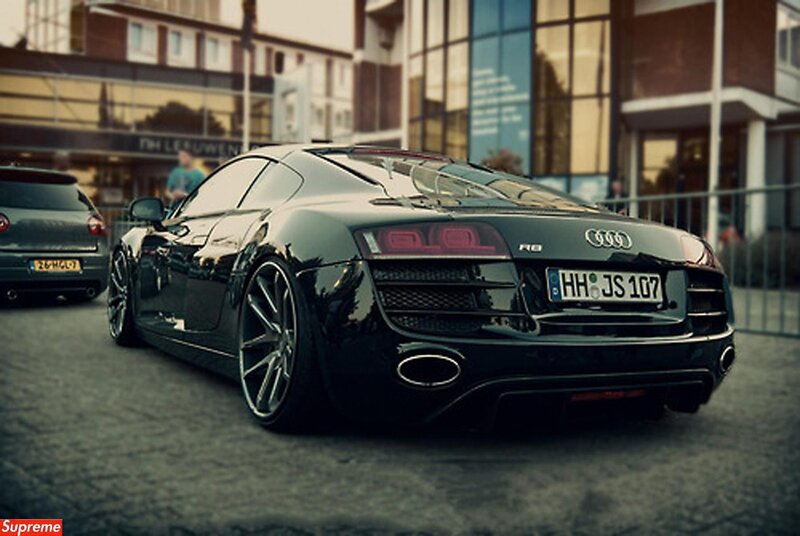 Black Audi R8 sports car