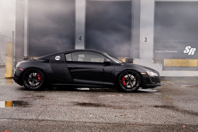 Black Audi R8 sports car