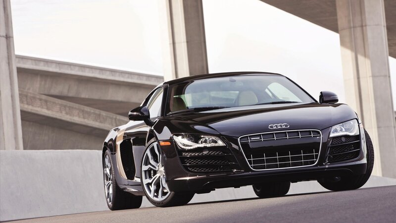 Black Audi R8 sports car