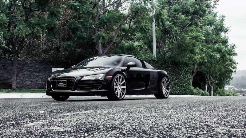 Black Audi R8 sports car
