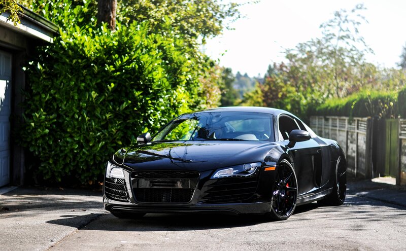 Black Audi R8 sports car