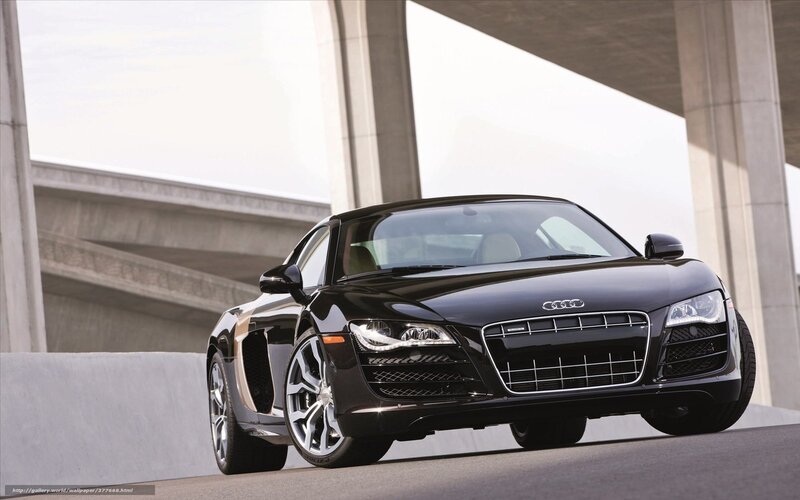Black Audi R8 sports car