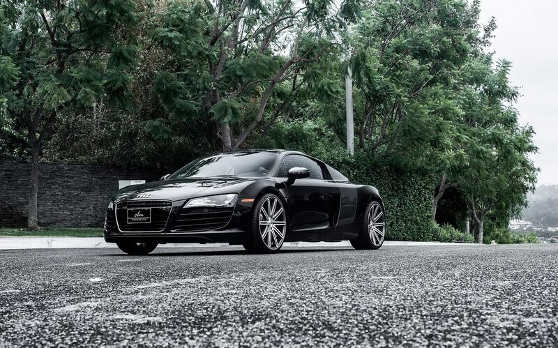 Black Audi R8 sports car