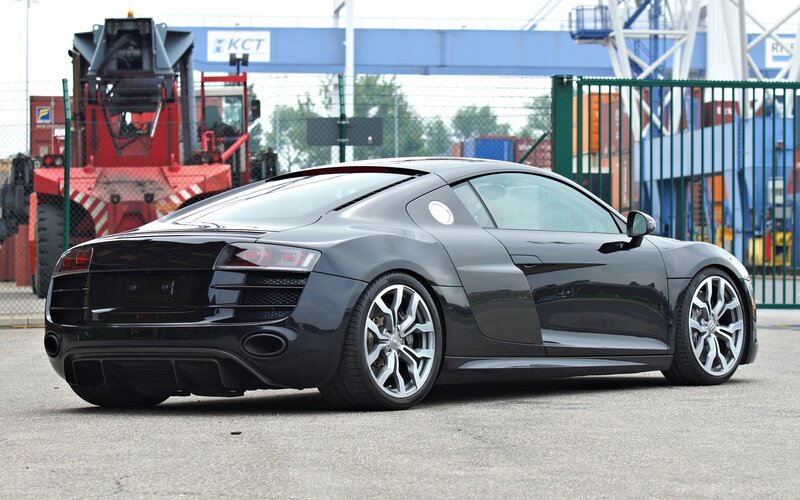 Black Audi R8 sports car