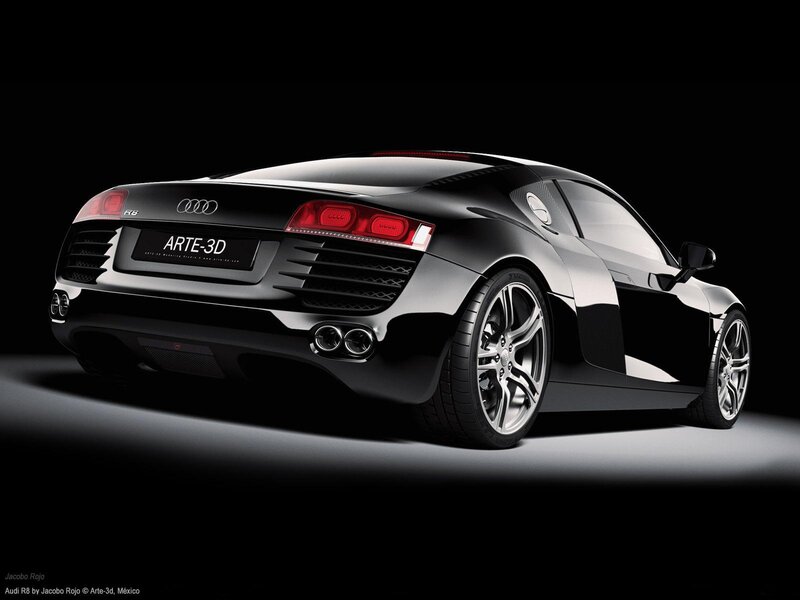 Black Audi R8 sports car