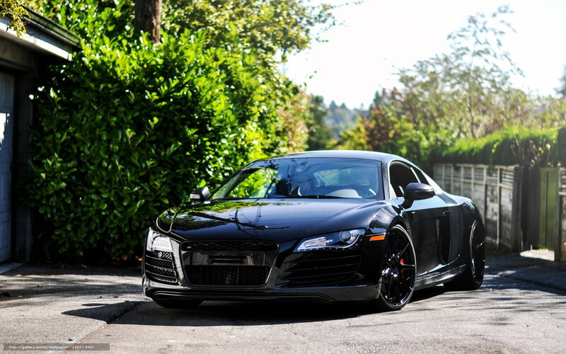 Black Audi R8 sports car
