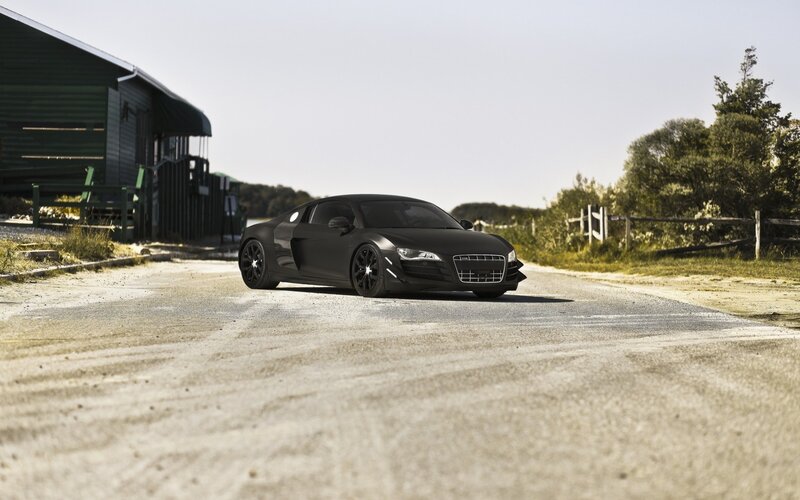 Black Audi R8 Sports Car — Calm, Afternoon, Photograph