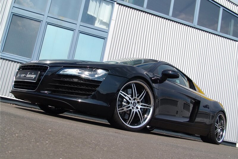 Black Audi R8 Sports Car — Dramatic, Afternoon