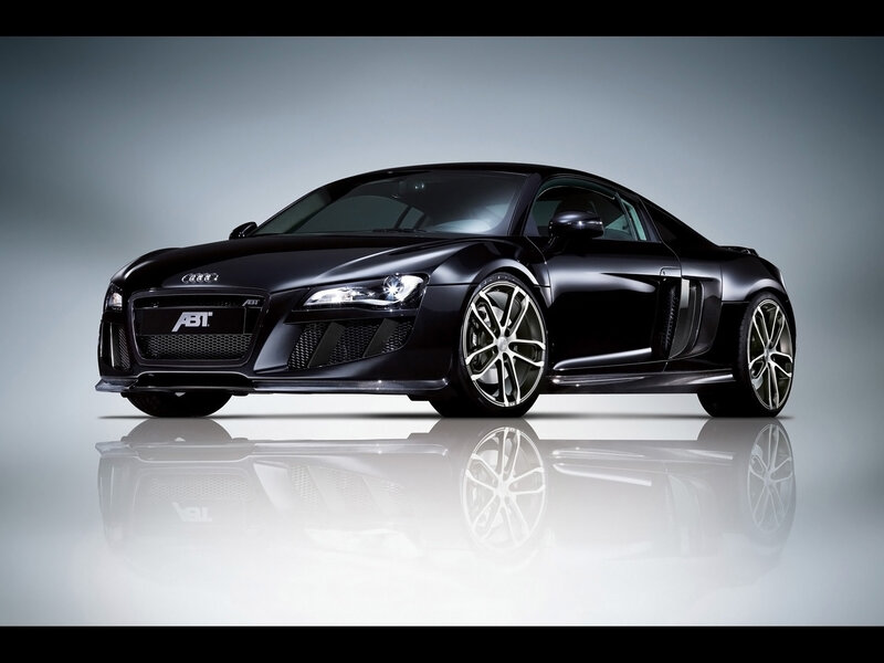 Black Audi R8 Sports Car — Dramatic, Photograph