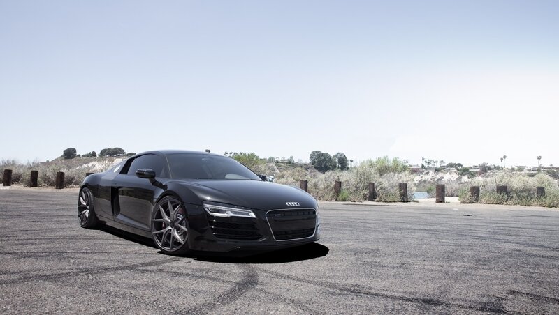 Black Audi R8 Sports Car — Serene, Afternoon