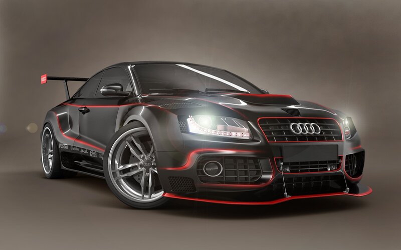 black audi race car