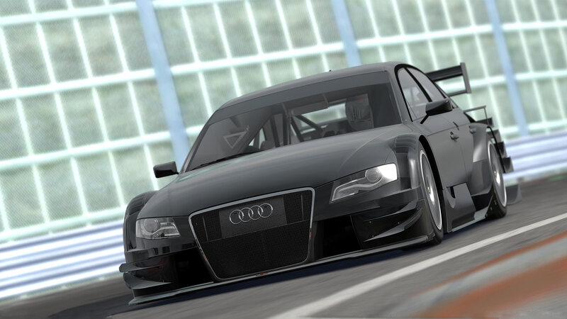 Black Audi Race Car — Gray