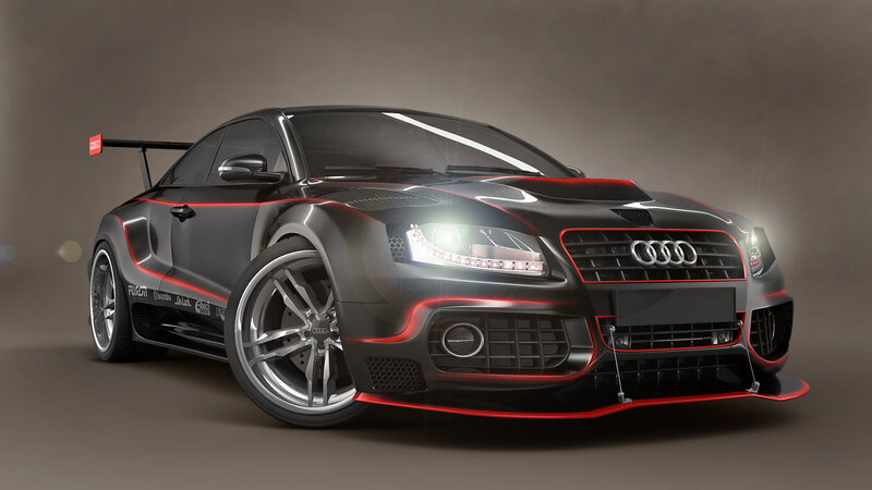 black audi race car