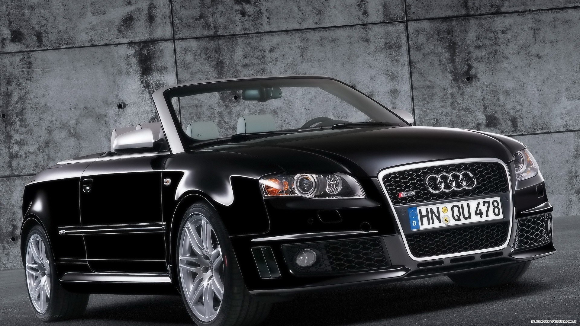 black audi rs4 convertible
