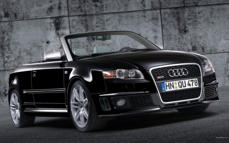 Black Audi RS4 Convertible