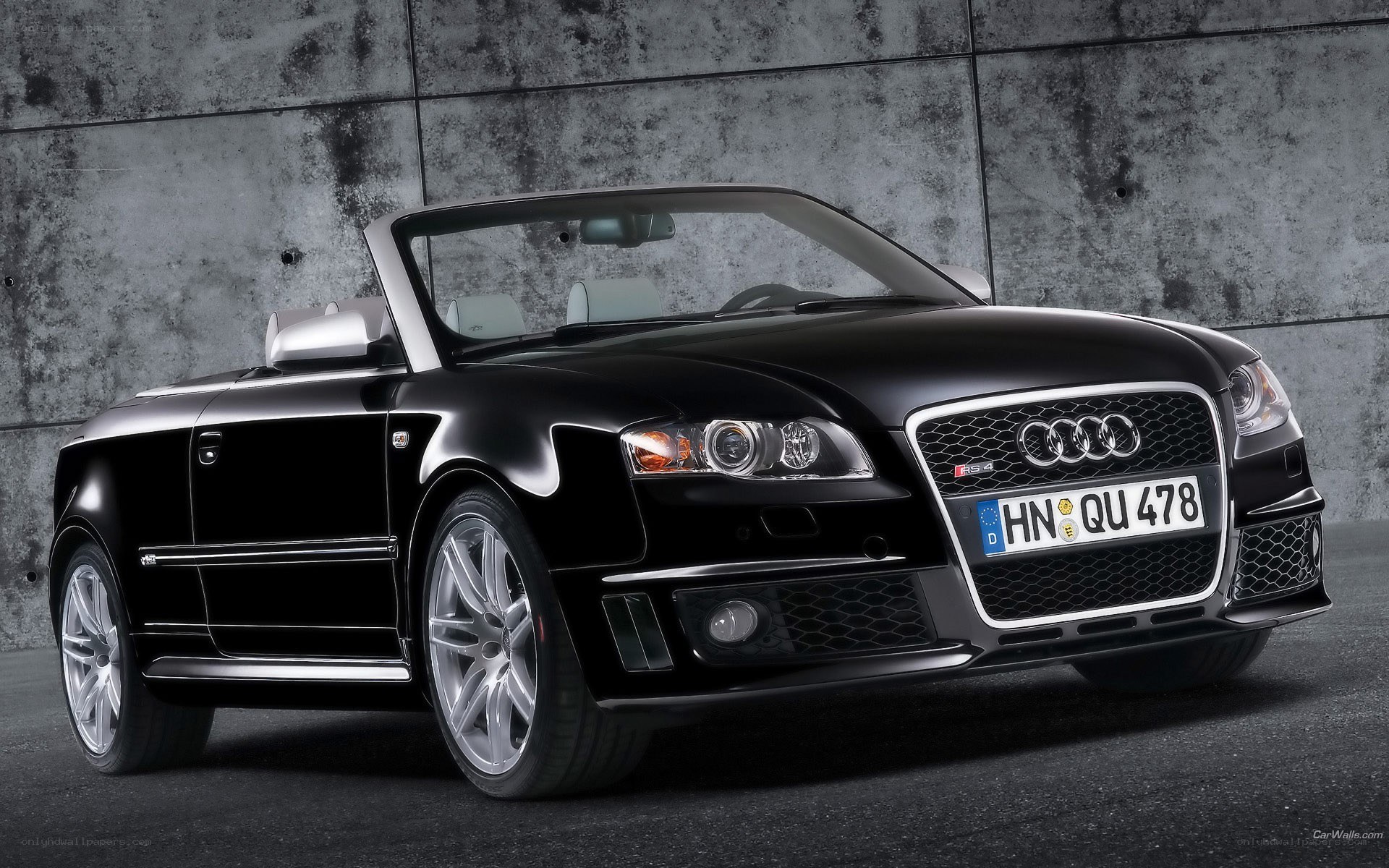 Black Audi RS4 Convertible