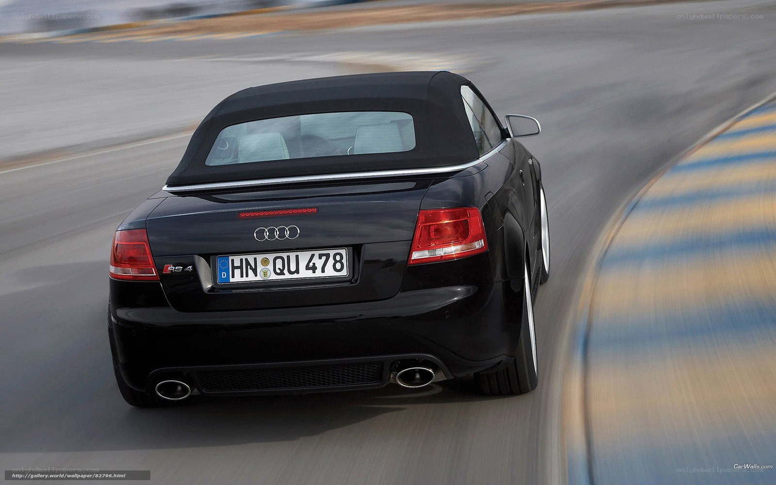 Black Audi RS4 on a racetrack