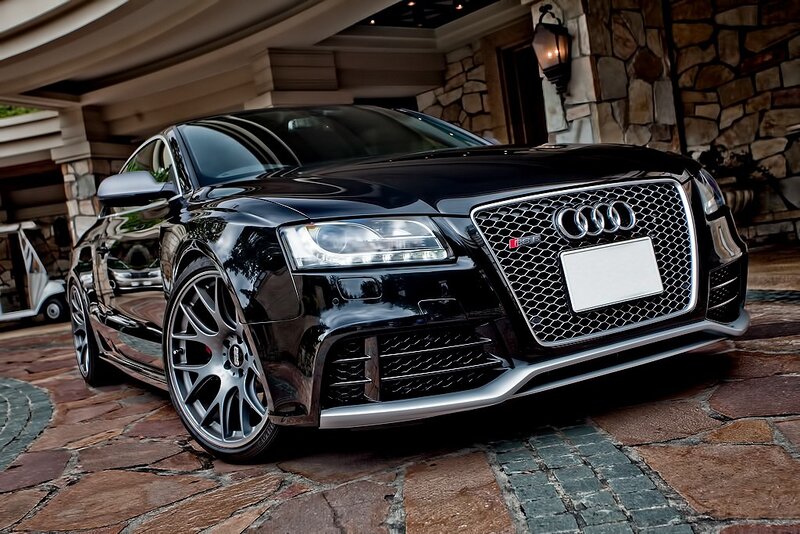 Black Audi RS5 parked outside