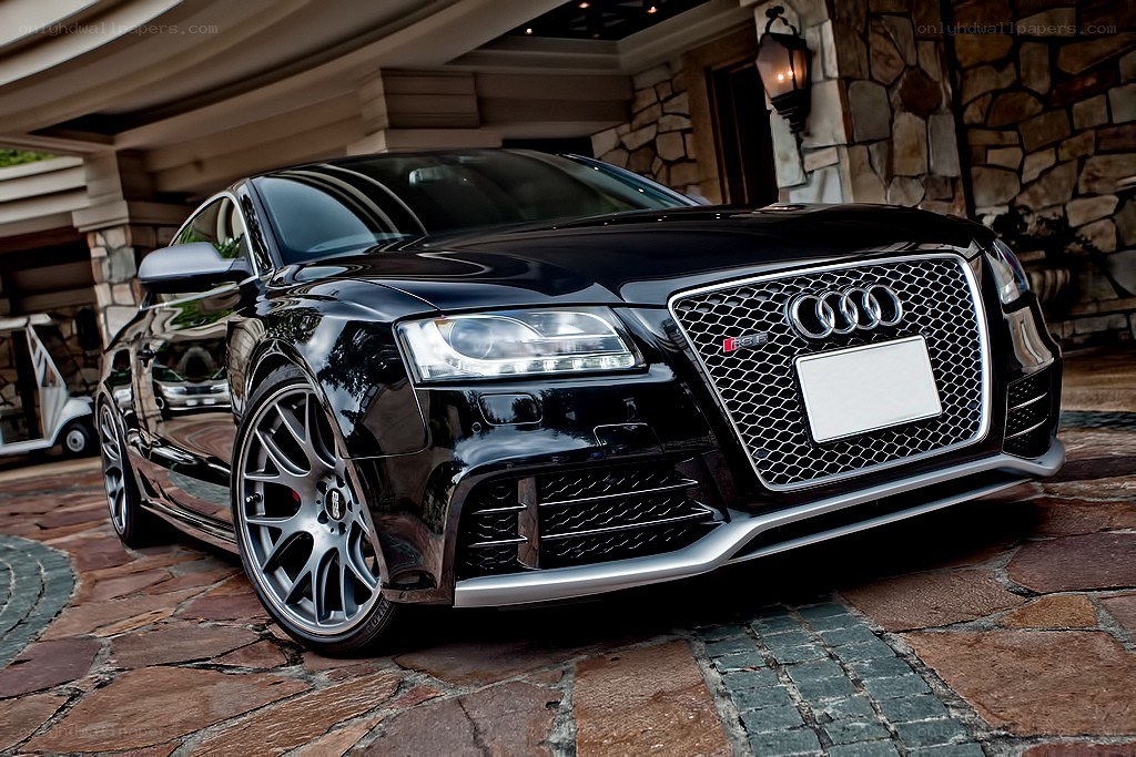 Black Audi RS5 parked outside