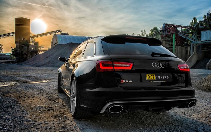 Black Audi Rs6 Car — Dramatic