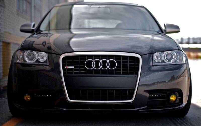 Black Audi S3 front view