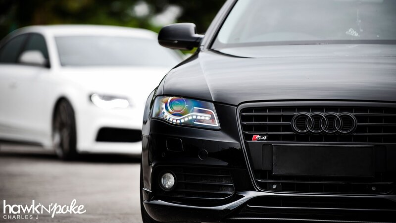 Black Audi S4 Car — Dramatic