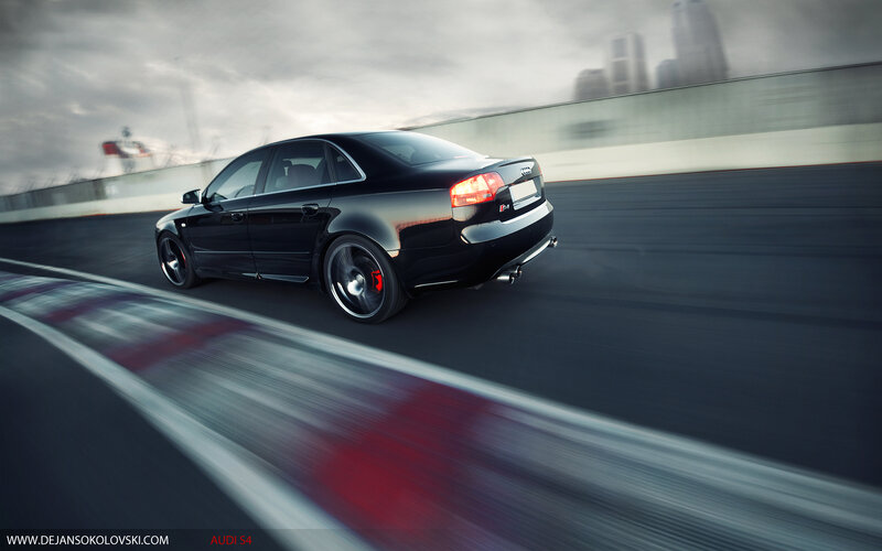 Black Audi S4 on Track