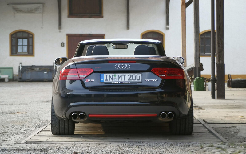 Black Audi S5 Cabriolet rear view
