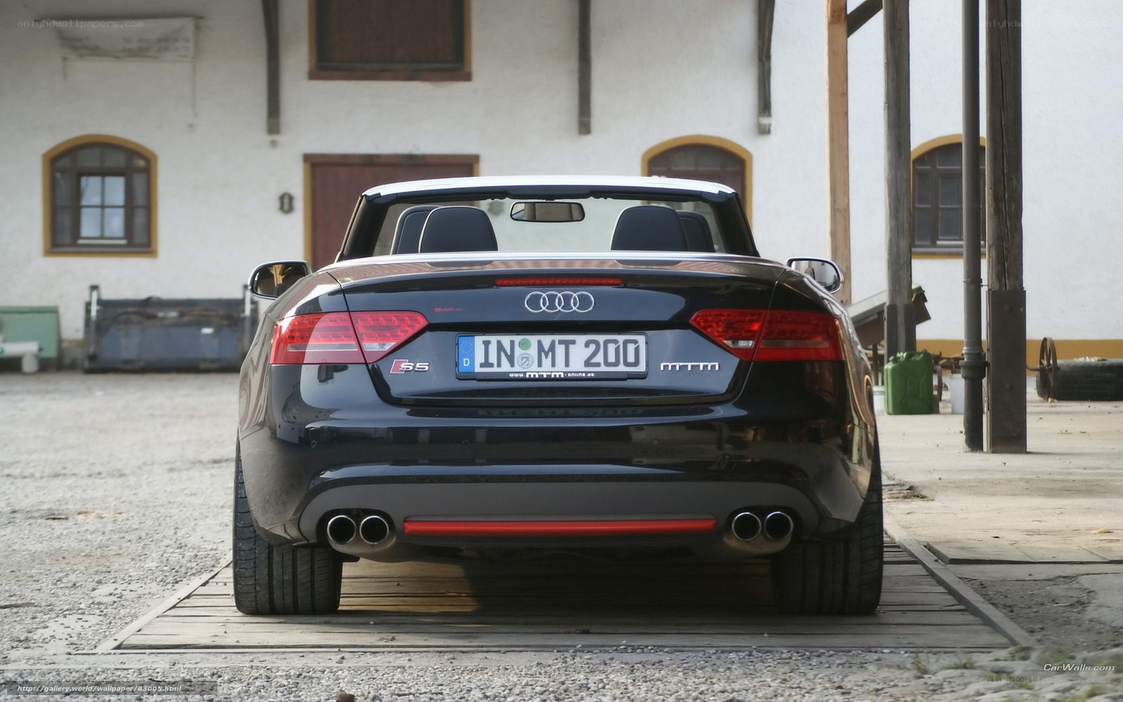 Black Audi S5 Cabriolet rear view