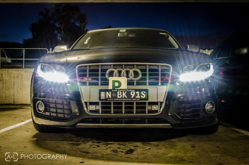 Black Audi S5 Car — Dramatic, Night