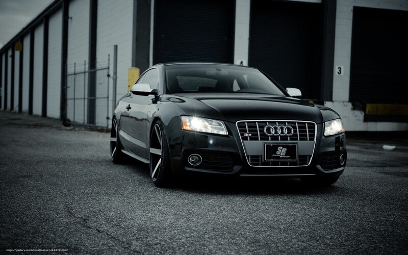 Black Audi S5 Car — Dramatic