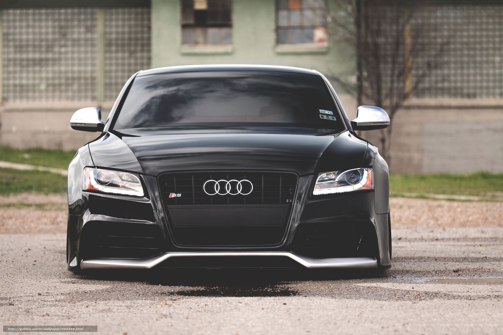 Black Audi S5 front view