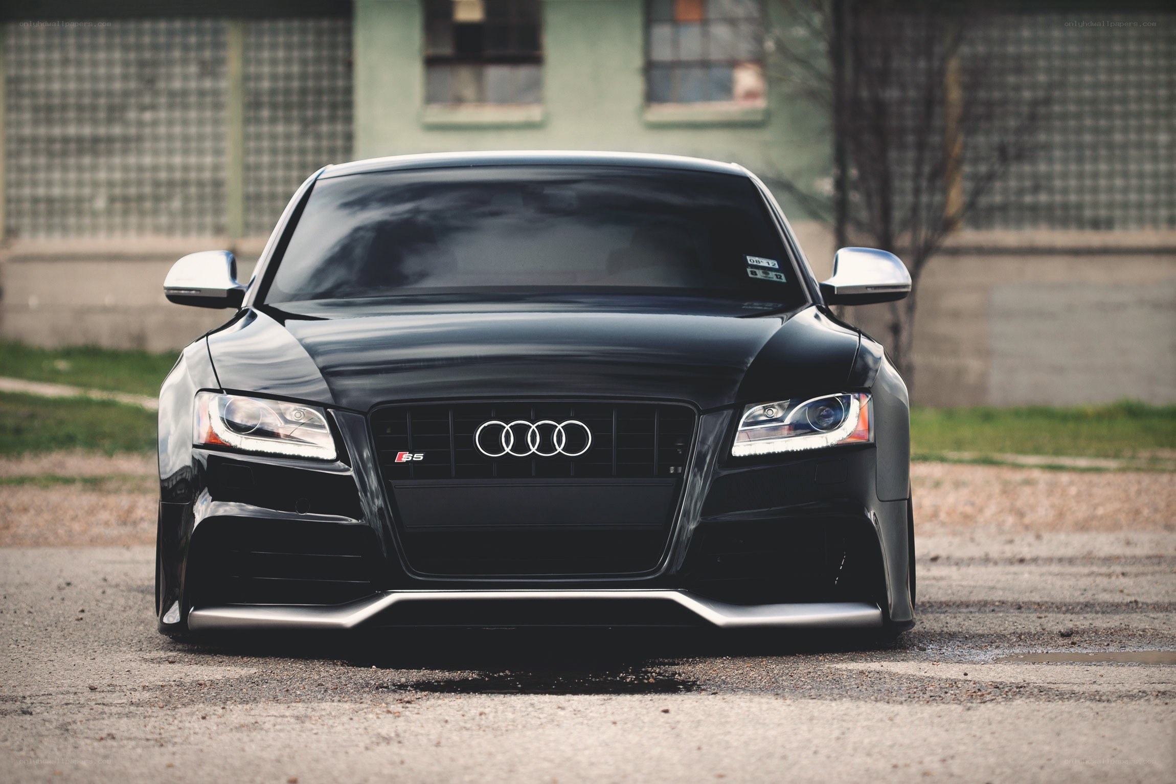 Black Audi S5 front view