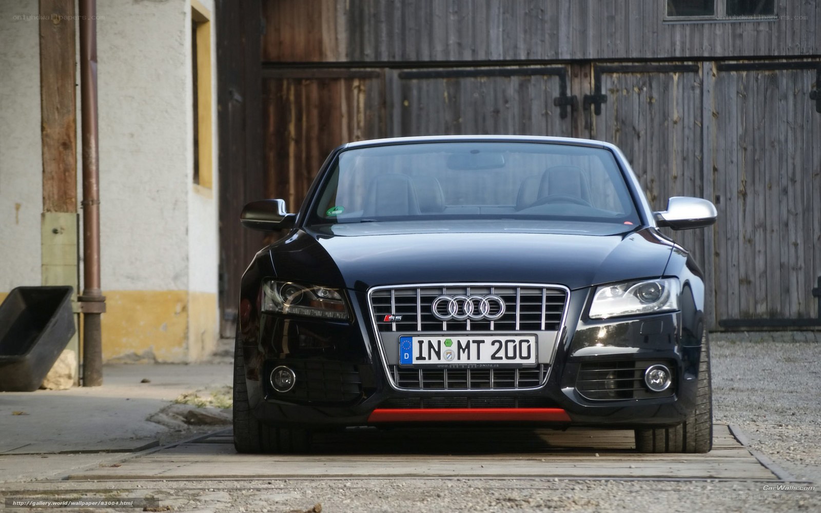 Black Audi S5 parked outside