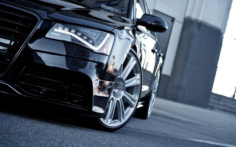 Black Audi Sedan — Dramatic, Photograph