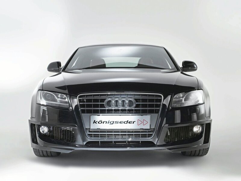 black audi sedan front view