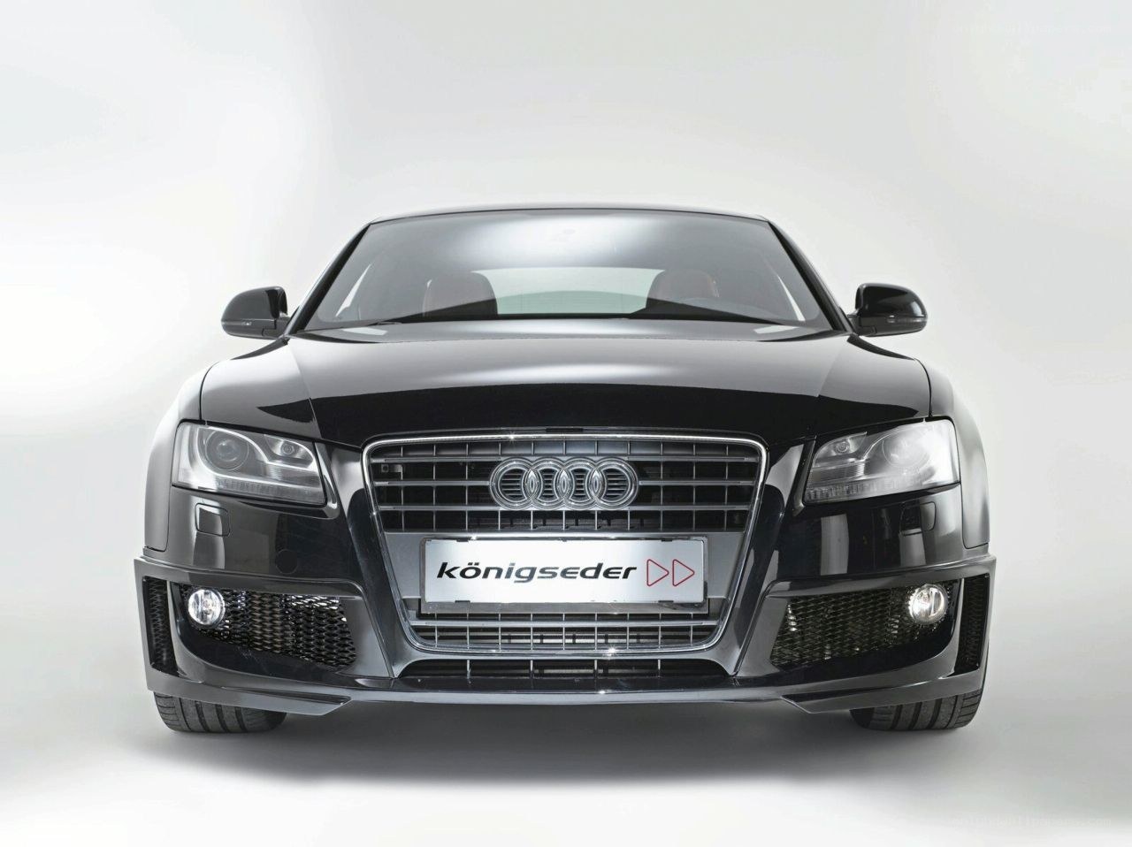 black audi sedan front view