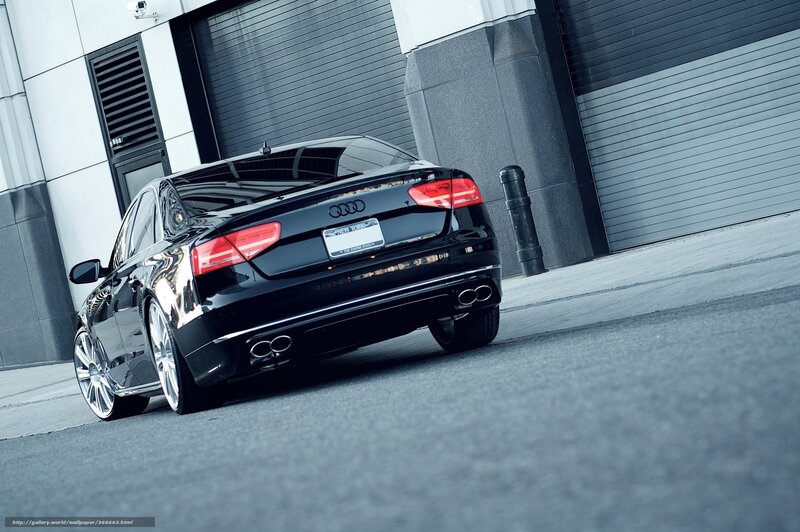 black audi sedan on street