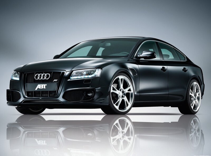 Black Audi sedan with ABT tuning