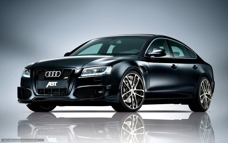 Black Audi sedan with ABT tuning