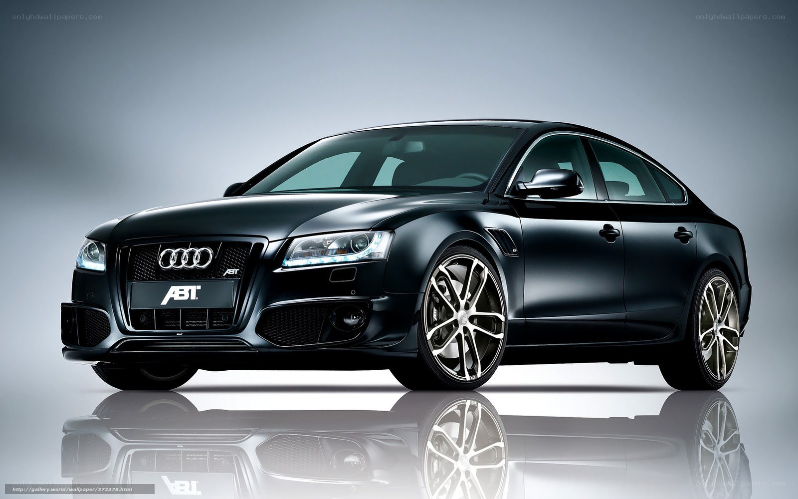 Black Audi sedan with ABT tuning