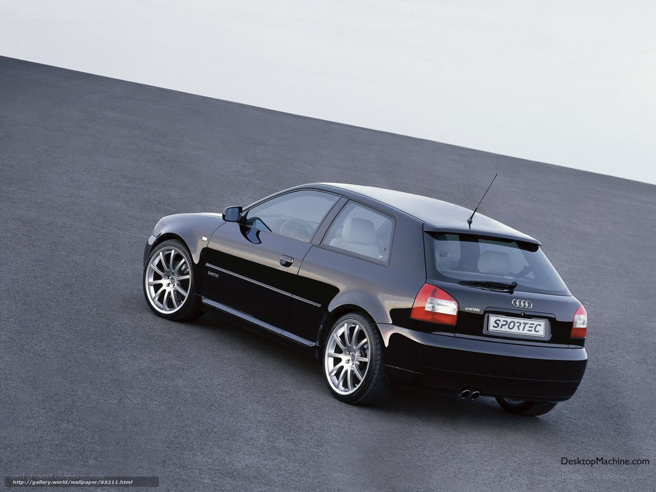 Black Audi Sportec hatchback