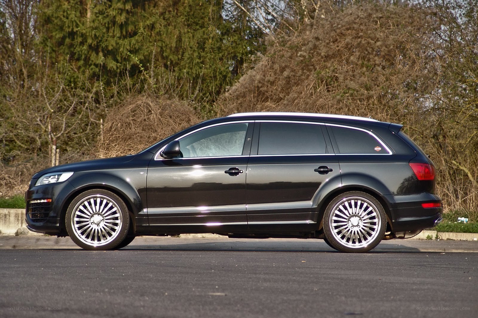 black audi station wagon