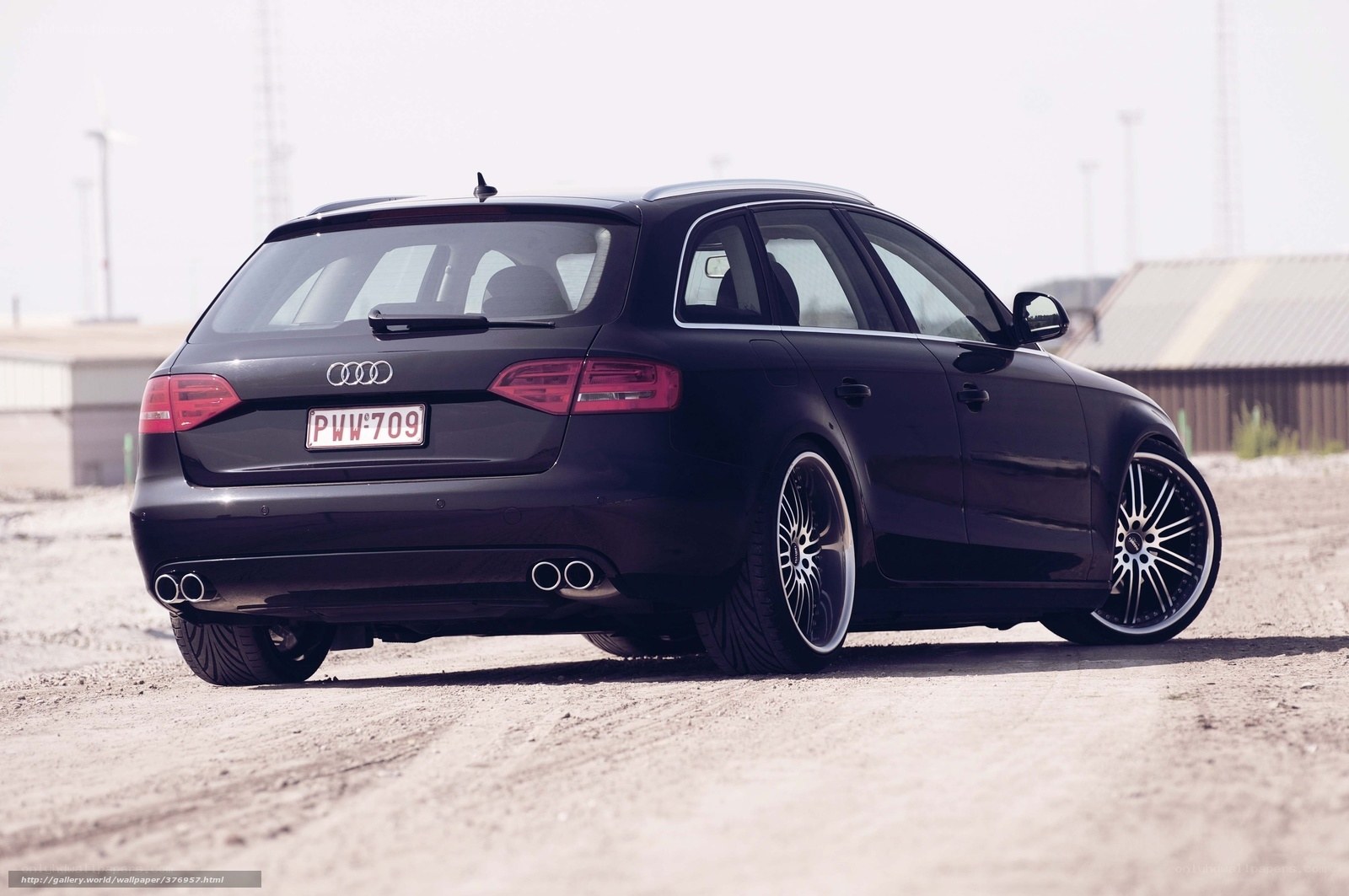 black audi station wagon
